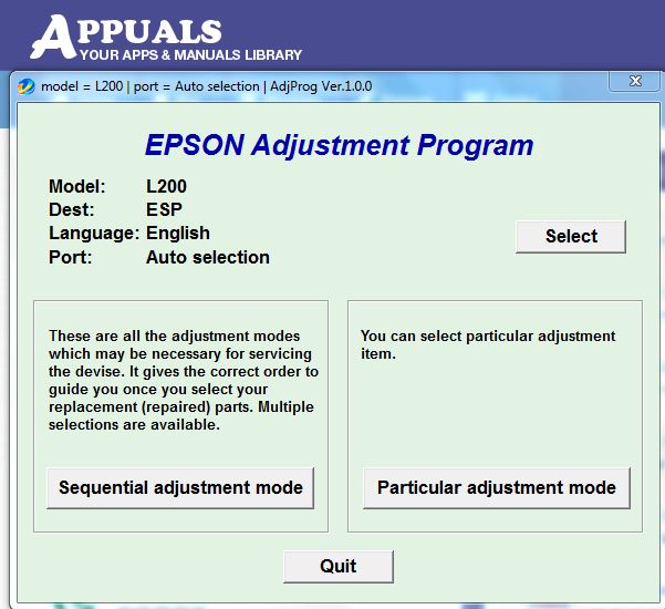 epson maintenance reset utility download